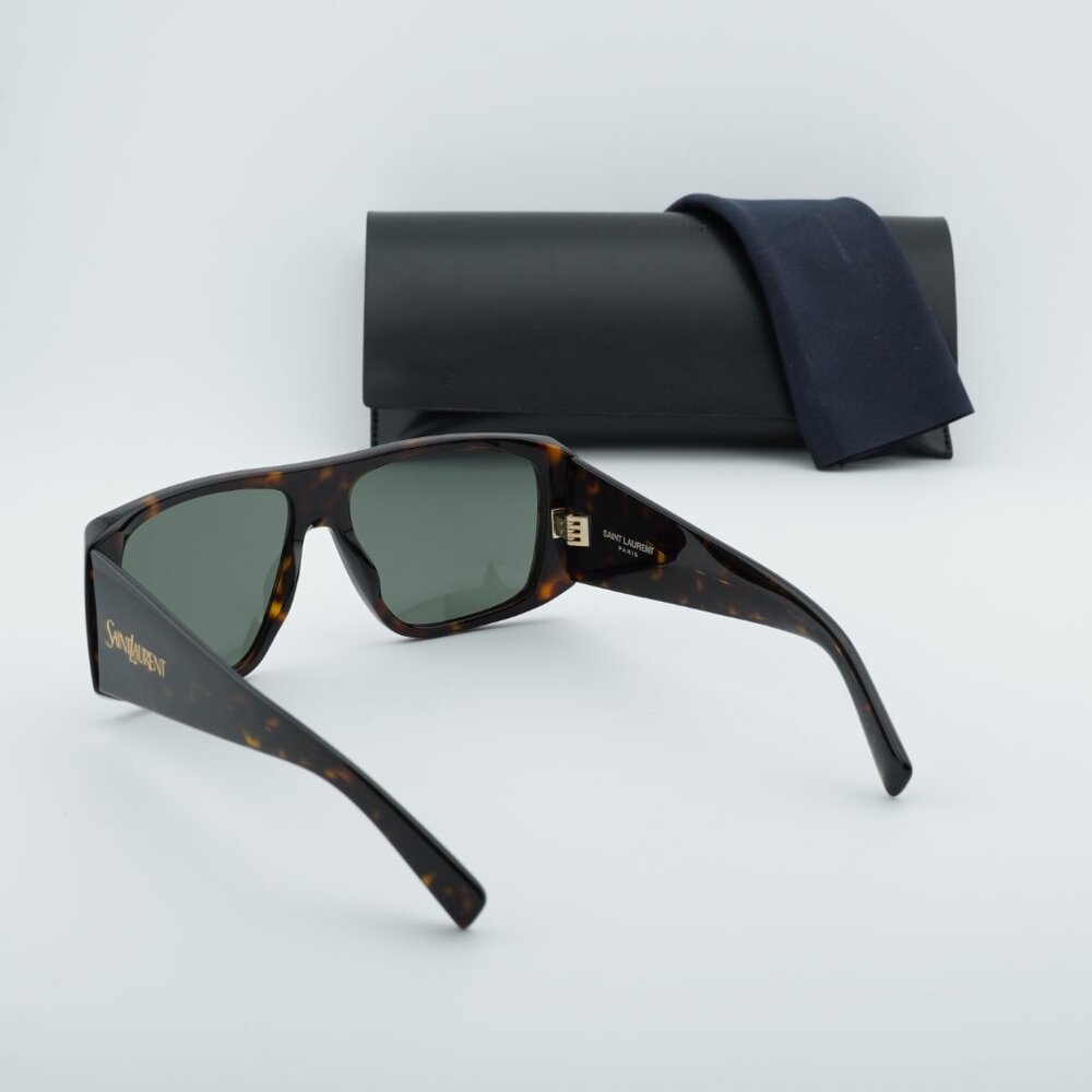 Saint Laurent SL832 002 Square Sunglasses - Havana\Grey - Picture 10 of 10